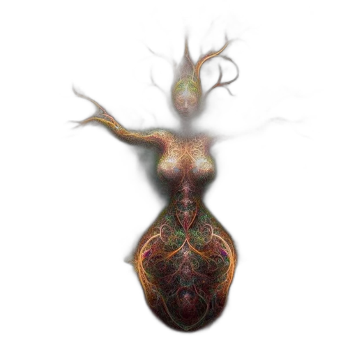 creature, crown, dress, hair transparent PNG cut-out