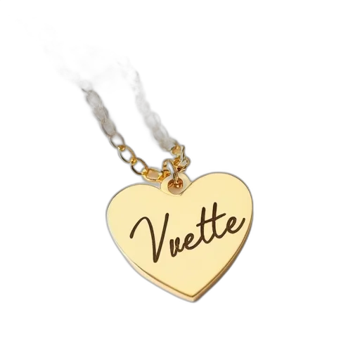 jewelry, gold, necklace, heart-shaped transparent PNG cut-out