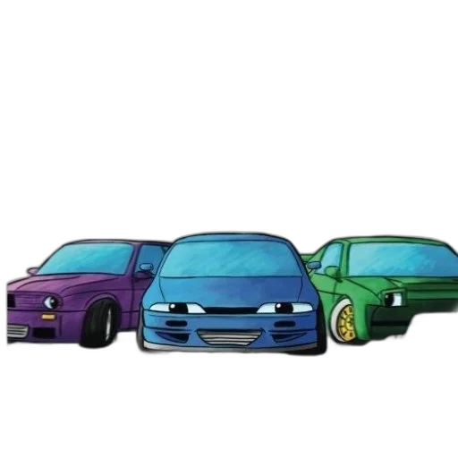 car, pixel art, anime, concept art transparent PNG cut-out