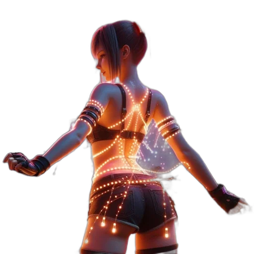 dress, staff, jacket, 3d render transparent PNG cut-out