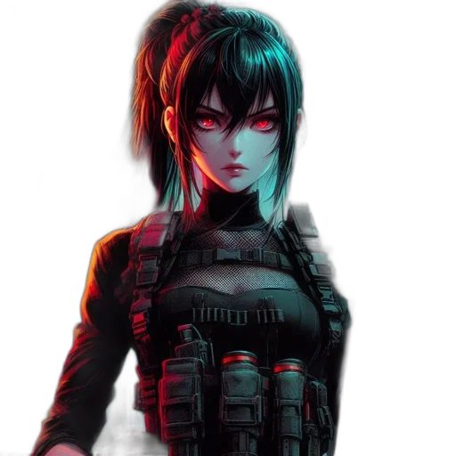 weapon, jacket, cyberpunk, concept art transparent PNG cut-out