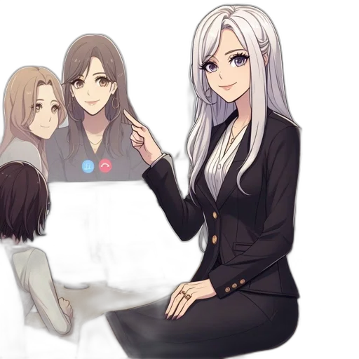 staff, robot, hair, anime transparent PNG cut-out