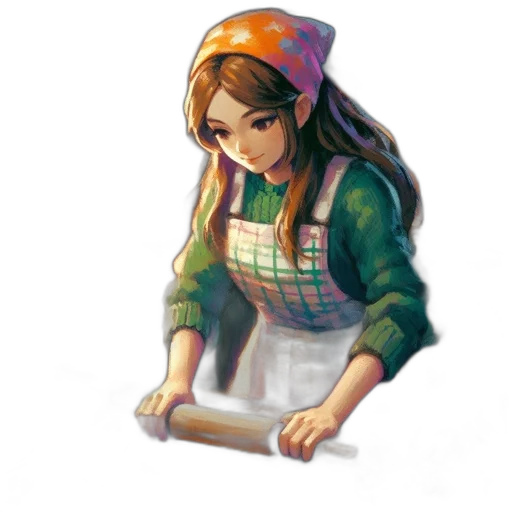 staff, dress, hat, jewelry transparent PNG cut-out