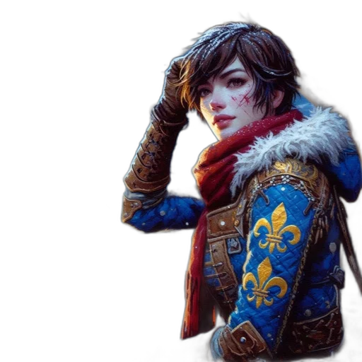 jacket, sword, crown, face transparent PNG cut-out