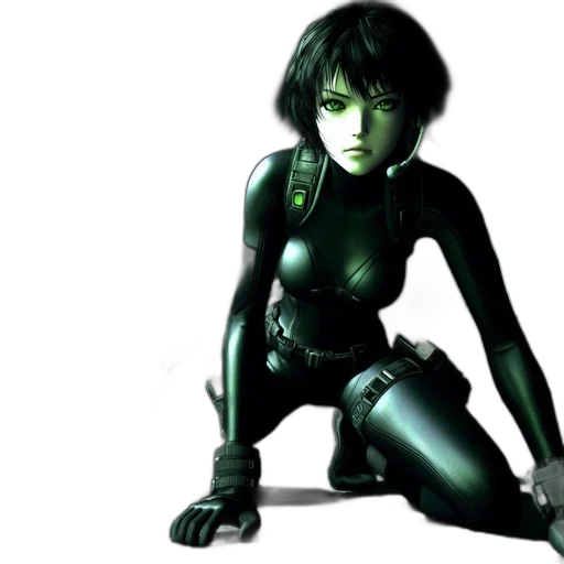 concept art, comic book art, cyberpunk, 3d render transparent PNG cut-out