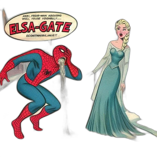 comic book art, concept art, cartoon, comedic transparent PNG cut-out