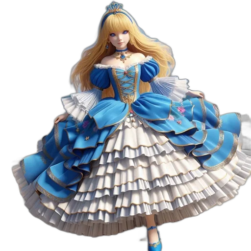 dress, 3d render, concept art, fantasy art transparent PNG cut-out