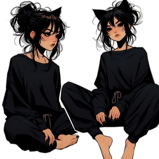 dress, anime, concept art, pixel art transparent PNG cut-out