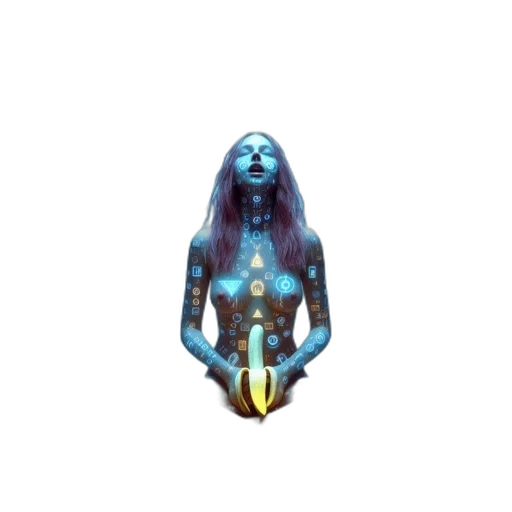 creature, hair, jewelry, mask transparent PNG cut-out