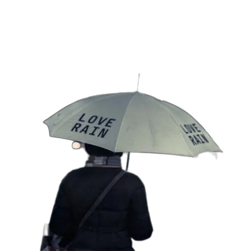 umbrella, staff, jacket, hat transparent PNG cut-out