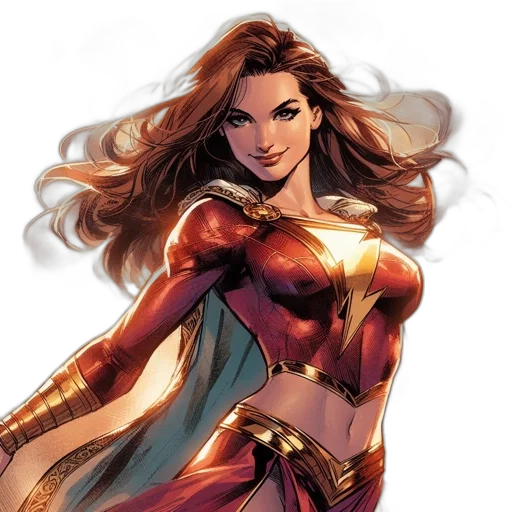 comic book art, concept art, empowering, depiction transparent PNG cut-out