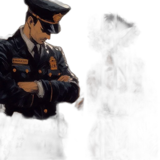 jacket, staff, concept art, comic book art transparent PNG cut-out