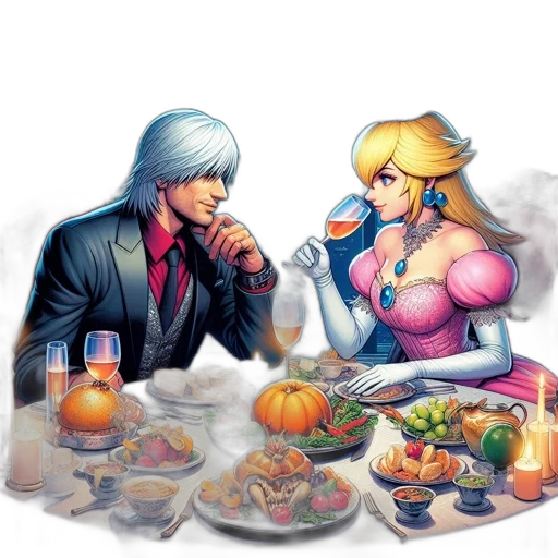 food, concept art, pixel art, watercolor transparent PNG cut-out