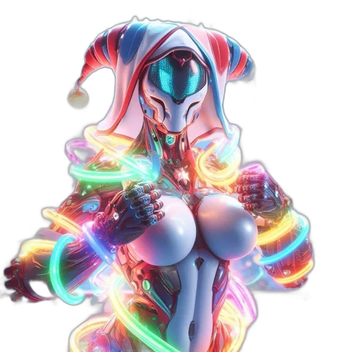 robot, dress, concept art, cyberpunk transparent PNG cut-out