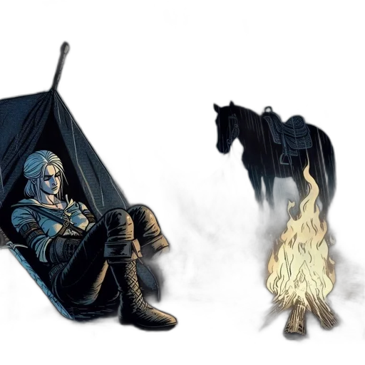jacket, sword, umbrella, staff transparent PNG cut-out