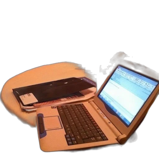furniture, 3d render, laptop, sits transparent PNG cut-out