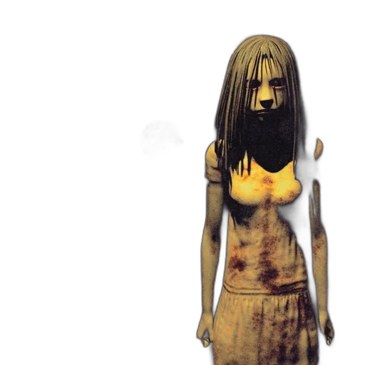 dress, creature, mask, staff transparent PNG cut-out