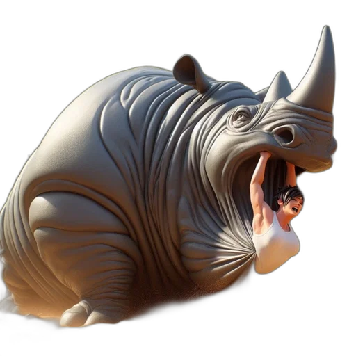 animal, creature, mask, 3d render transparent PNG cut-out