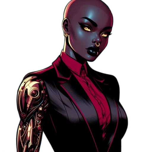 robot, comic book art, concept art, cyberpunk transparent PNG cut-out