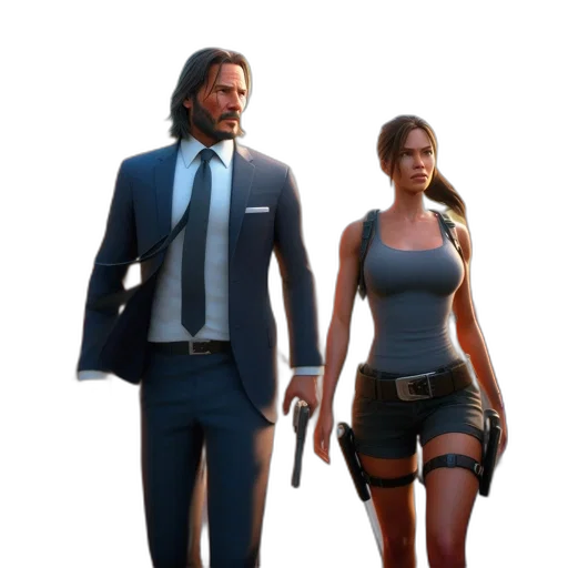 staff, dress, concept art, 3d render transparent PNG cut-out
