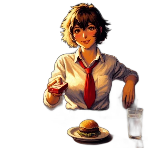 food, robot, staff, face transparent PNG cut-out