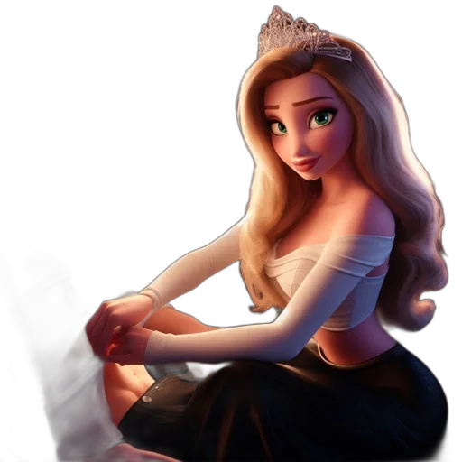 crown, dress, jewelry, fantasy art transparent PNG cut-out