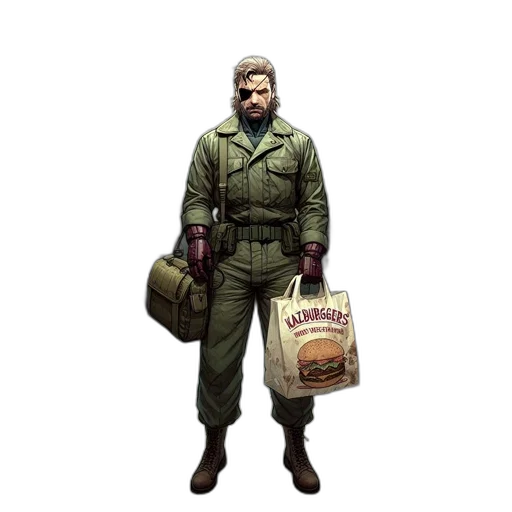 jacket, weapon, bottle, staff transparent PNG cut-out