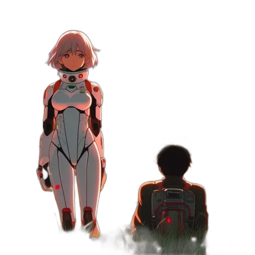 robot, jacket, dress, creature transparent PNG cut-out