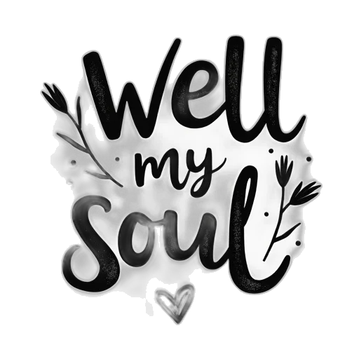 well, soul, type, print transparent PNG cut-out