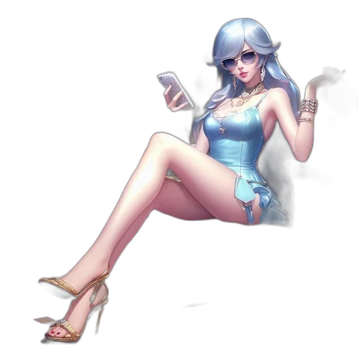 dress, staff, robot, weapon transparent PNG cut-out