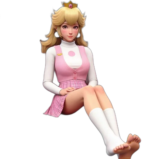 dress, staff, robot, 3d render transparent PNG cut-out