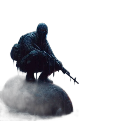 weapon, sword, creature, jacket transparent PNG cut-out