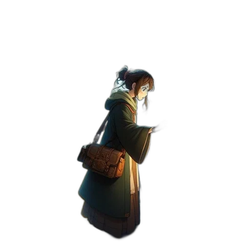 jacket, staff, weapon, sword transparent PNG cut-out