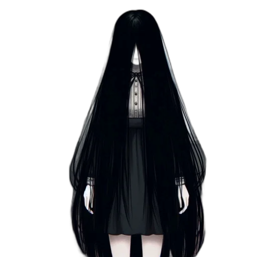 mask, dress, hair, creature transparent PNG cut-out