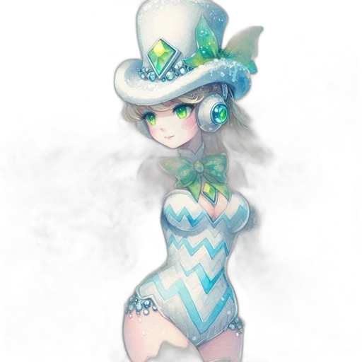hat, staff, dress, robot transparent PNG cut-out