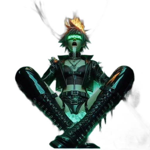 robot, mask, dragon, staff transparent PNG cut-out
