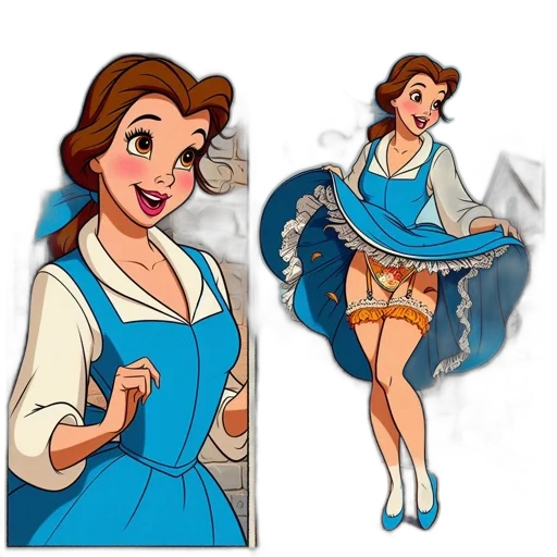 dress, staff, jewelry, cartoon transparent PNG cut-out