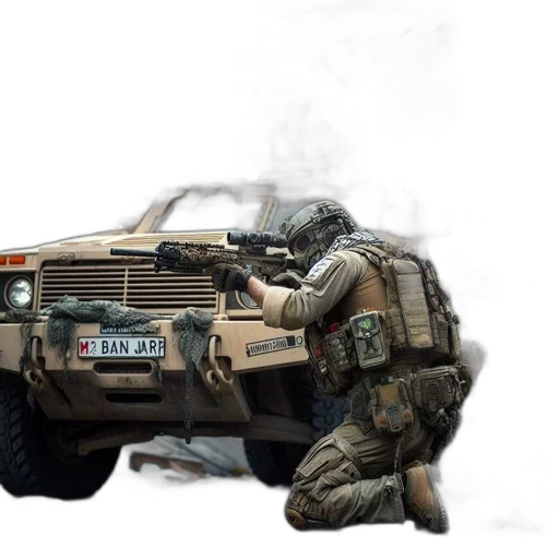 car, weapon, concept art, photorealistic transparent PNG cut-out