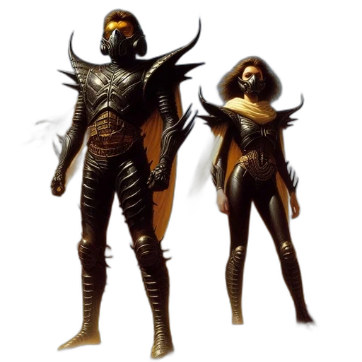 concept art, fantasy art, comic book art, 3d render transparent PNG cut-out