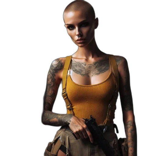 weapon, concept art, cyberpunk, photorealistic transparent PNG cut-out
