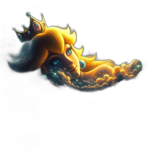 dragon, crown, creature, hair transparent PNG cut-out