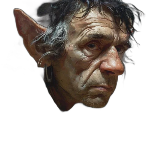 face, mask, staff, creature transparent PNG cut-out