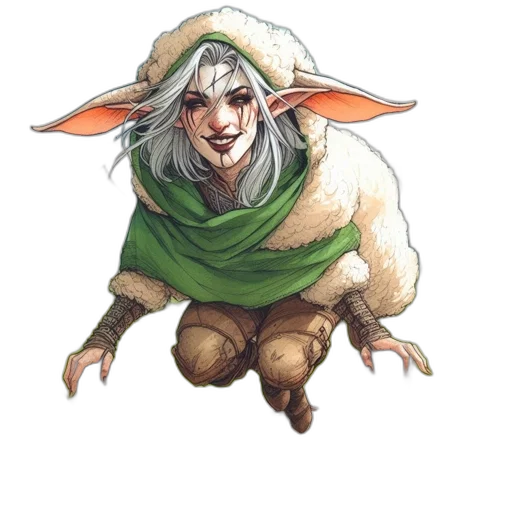 creature, face, staff, mask transparent PNG cut-out
