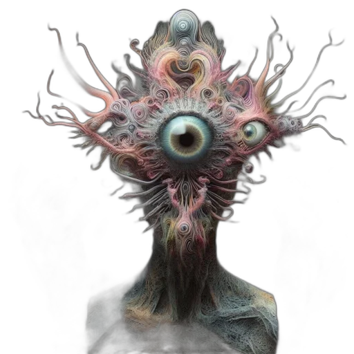 creature, mask, face, hair transparent PNG cut-out