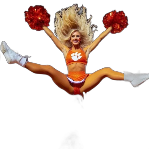 hair, crown, concept art, cheerleader transparent PNG cut-out