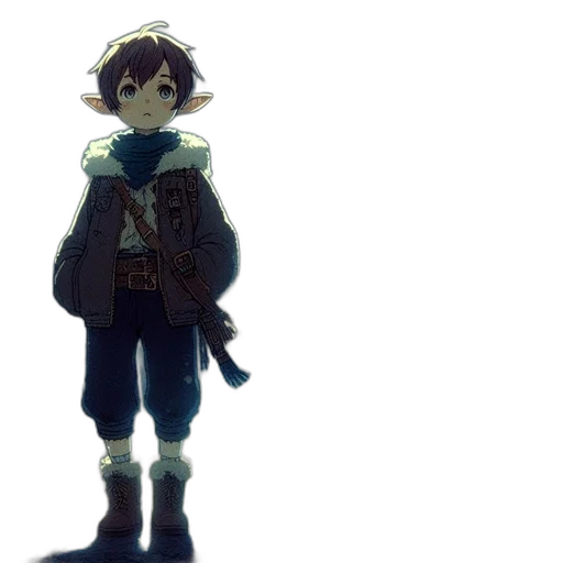 staff, jacket, weapon, robot transparent PNG cut-out