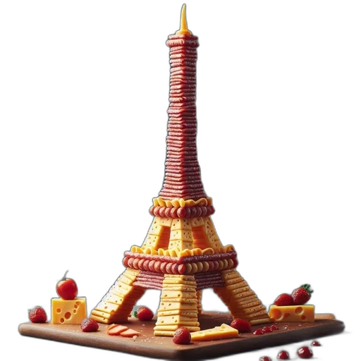 food, jewelry, 3d render, photorealistic transparent PNG cut-out