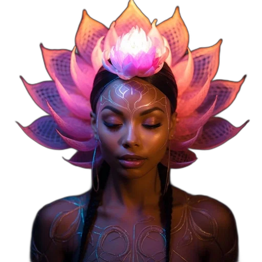 crown, mask, flower, face transparent PNG cut-out