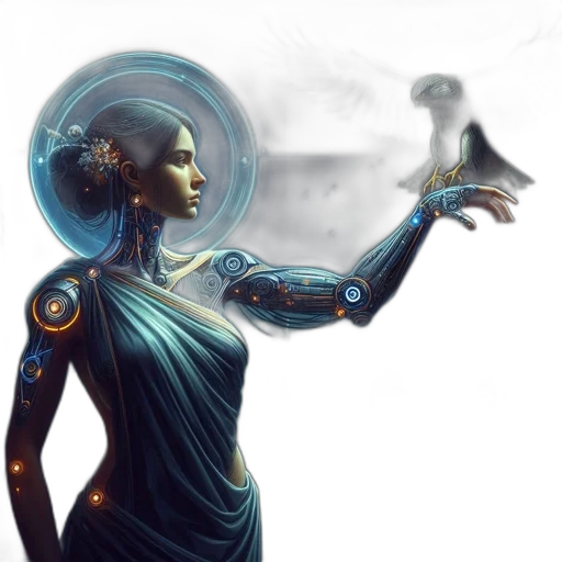 robot, dress, jewelry, concept art transparent PNG cut-out