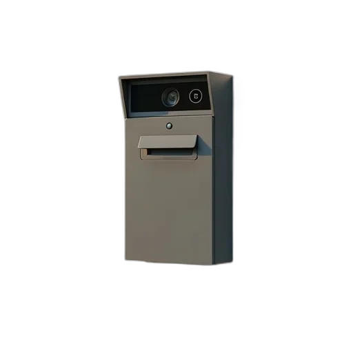 robot, 3d render, video, doorbell transparent PNG cut-out